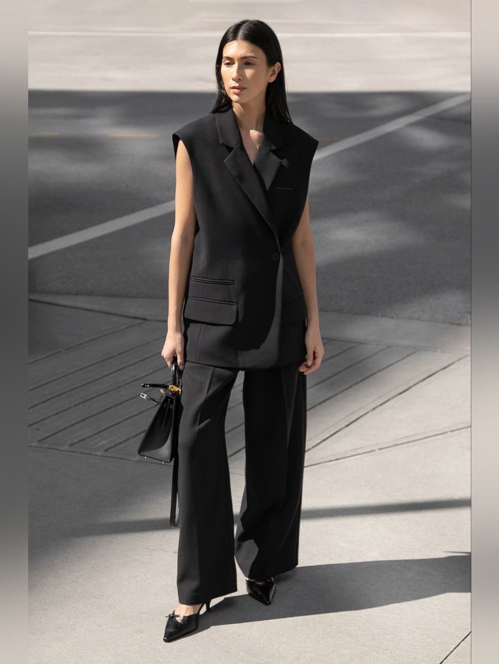 OAK + FORT Suiting Blazer Vest XS